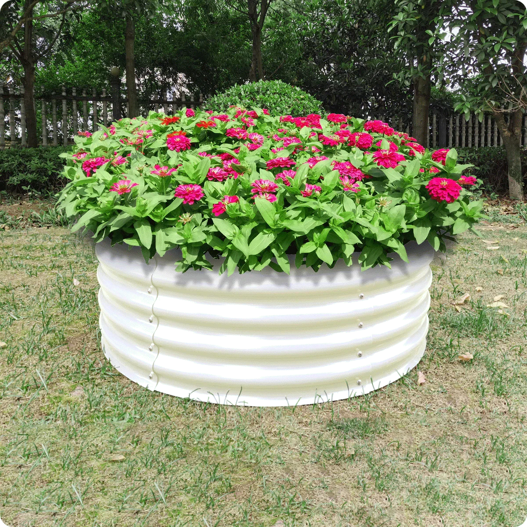 Olle Gardens 17" Tall x 42" Round Raised Garden Bed