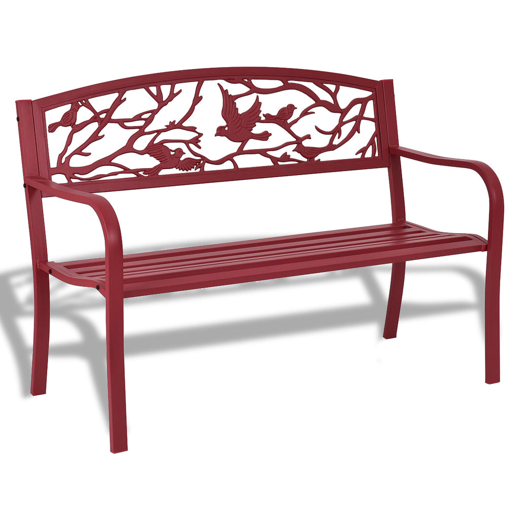 Red Garden Bench or for Patio - Outdoor Furniture