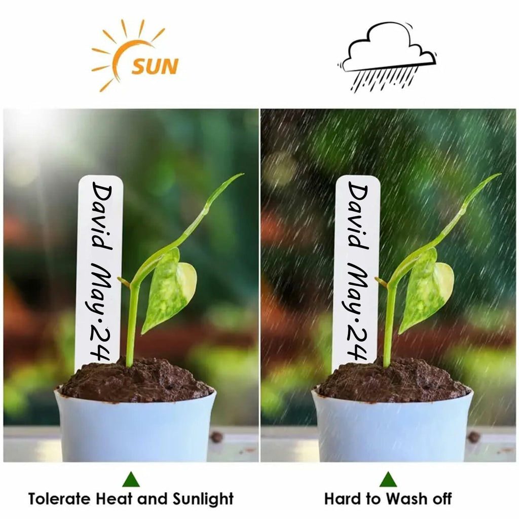 [Like_new] meumtuu 200 PCS White Plastic Plant Labels Garden Markers PVC PVCPL-200W