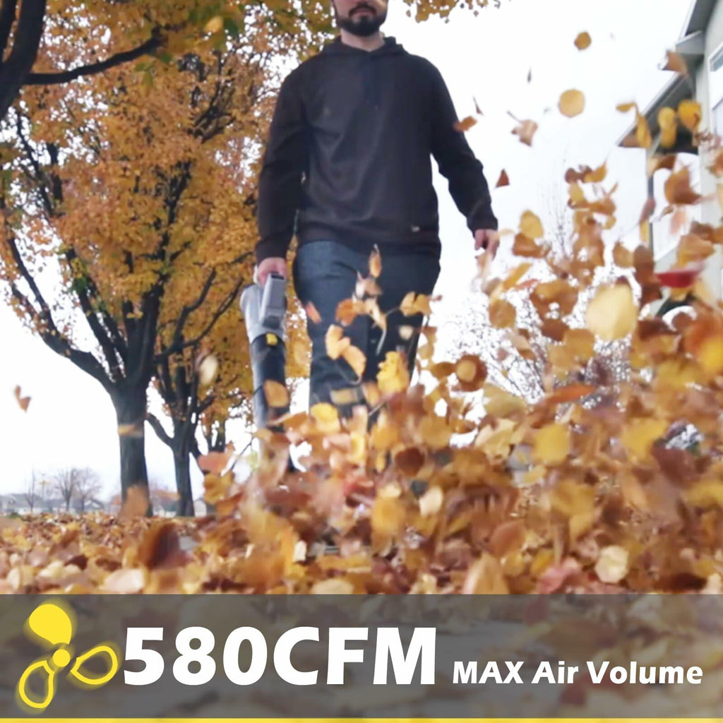 WeGofly Cordless Leaf Blower 2x21V 4.0Ah Battery 580CFM 160MPH Electric