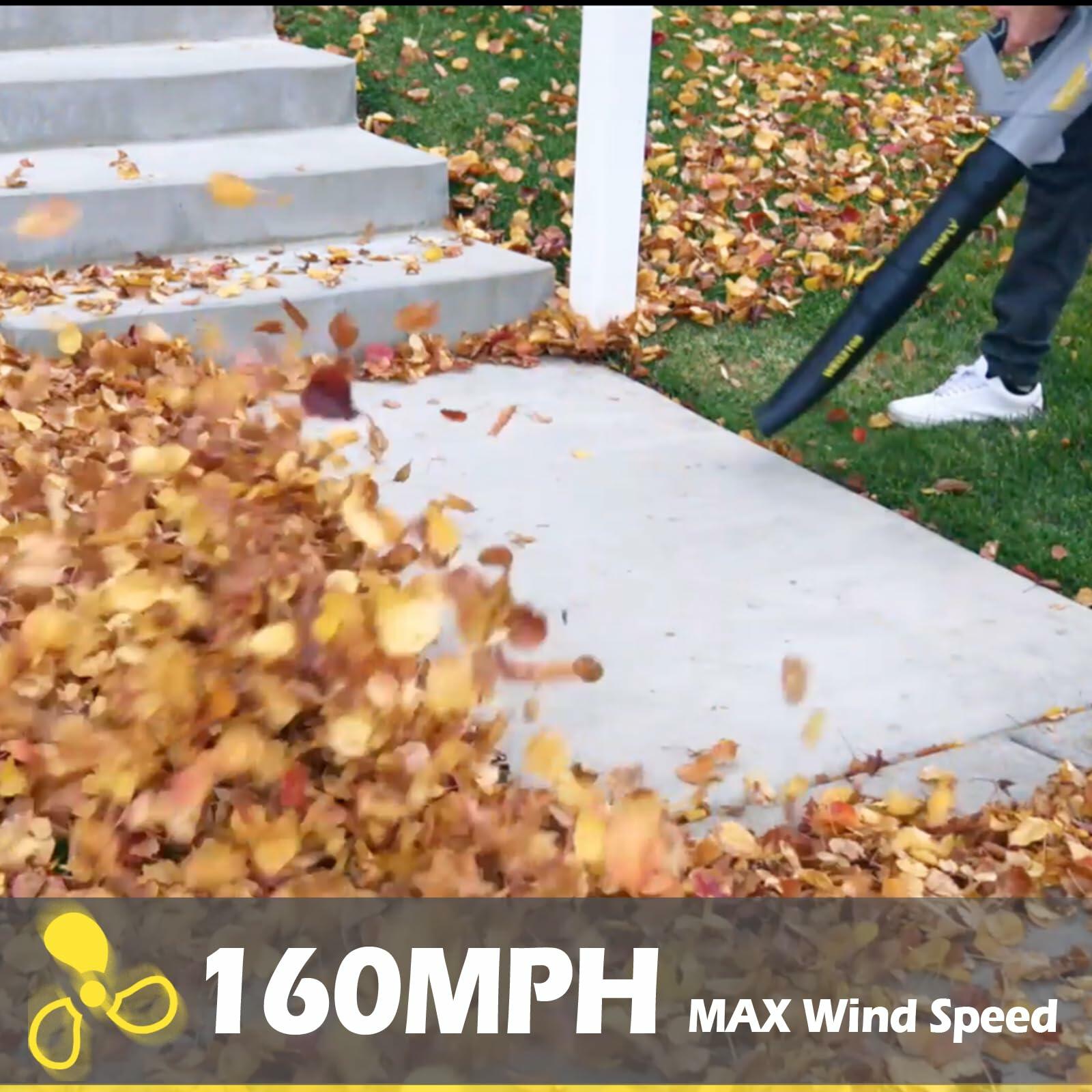 WeGofly Cordless Leaf Blower 2x21V 4.0Ah Battery 580CFM 160MPH Electric