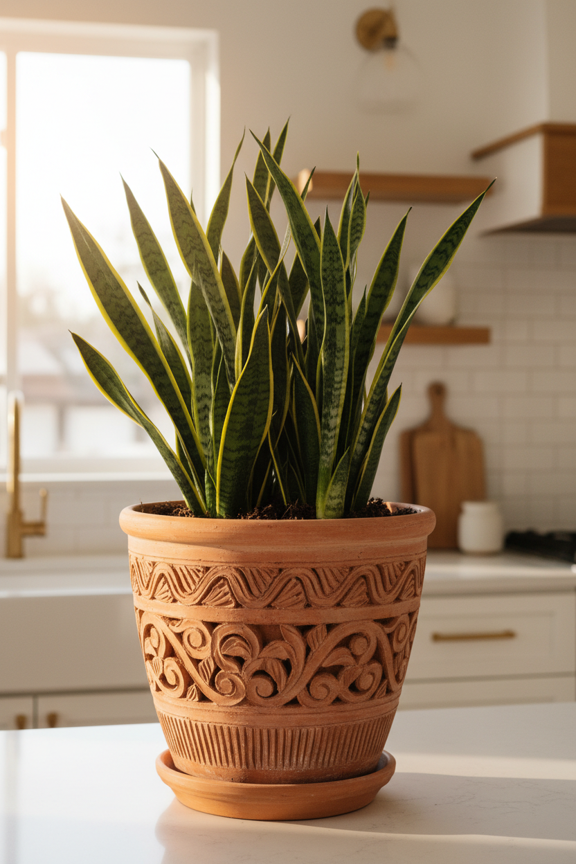 Snake Plant Laurentii - 4" Pot - NURSERY POT ONLY
