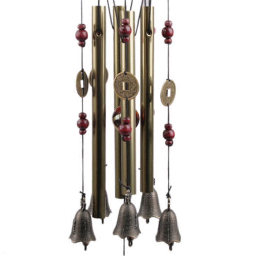 Outdoor Antique Amazing Grace Deep Resonant 4 Tube Chapel Church Bells Memorial Wind Chimes Outdoor Deep Tone  Door Hanging New Year Decor Gifts for Mother,Garden Home Yard Hanging Decoration