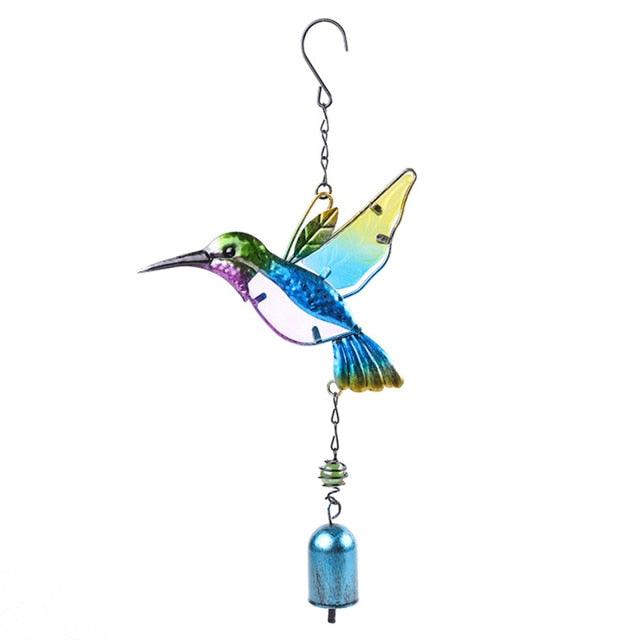 Owl Wind Chimes Pendants Metal Glass Portable Wind Bell Outdoor Chime Decoration Painted Birds Hanging Bell Ornament Room Decoration Props Balcony Decor Best Gifts Hanging Decor For Patio Deck Yard Garden