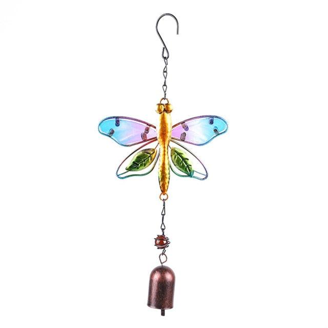 Owl Wind Chimes Pendants Metal Glass Portable Wind Bell Outdoor Chime Decoration Painted Birds Hanging Bell Ornament Room Decoration Props Balcony Decor Best Gifts Hanging Decor For Patio Deck Yard Garden