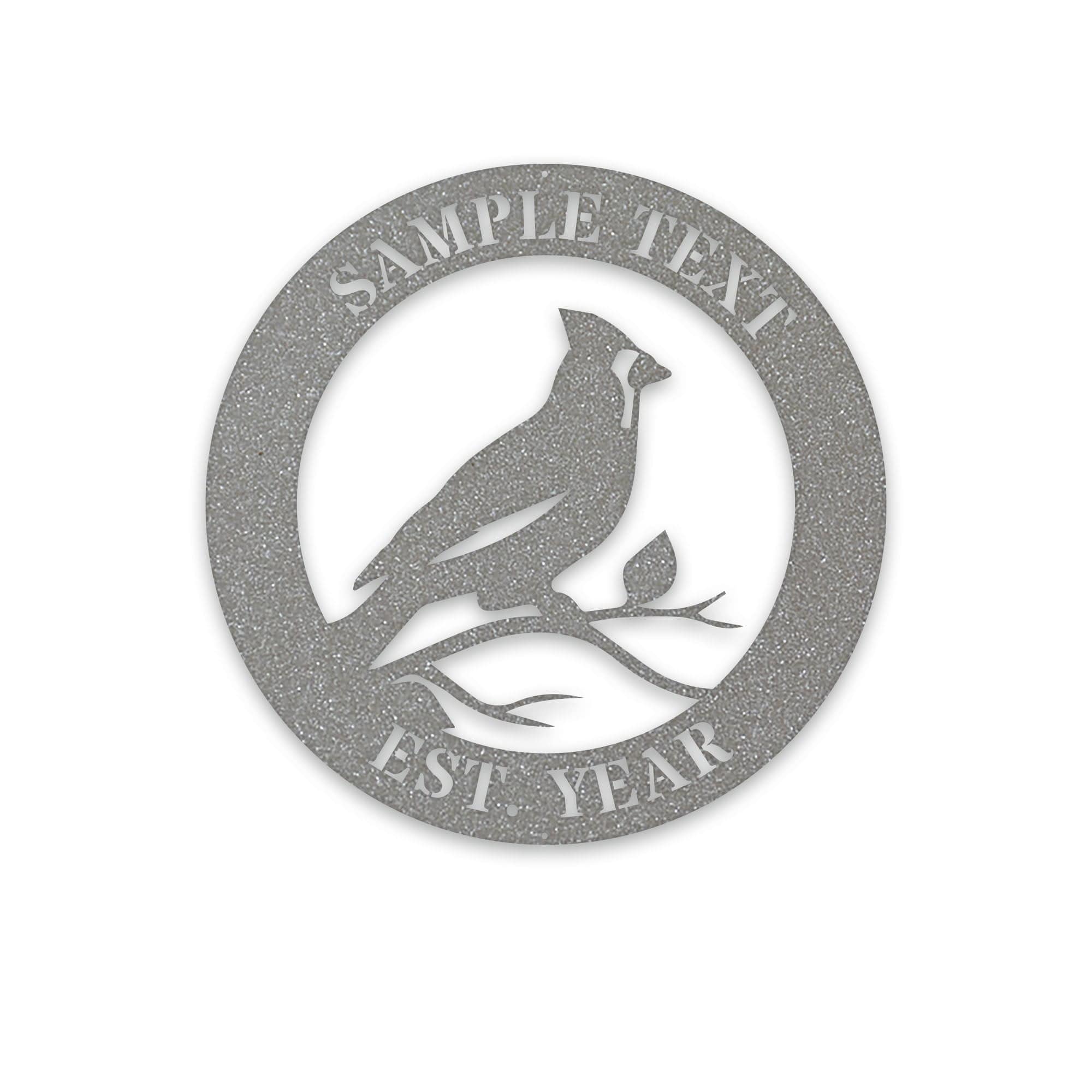Cardinal Metal Wall Art - Personalized Metal Sign  | Custom Outdoor Garden Decor