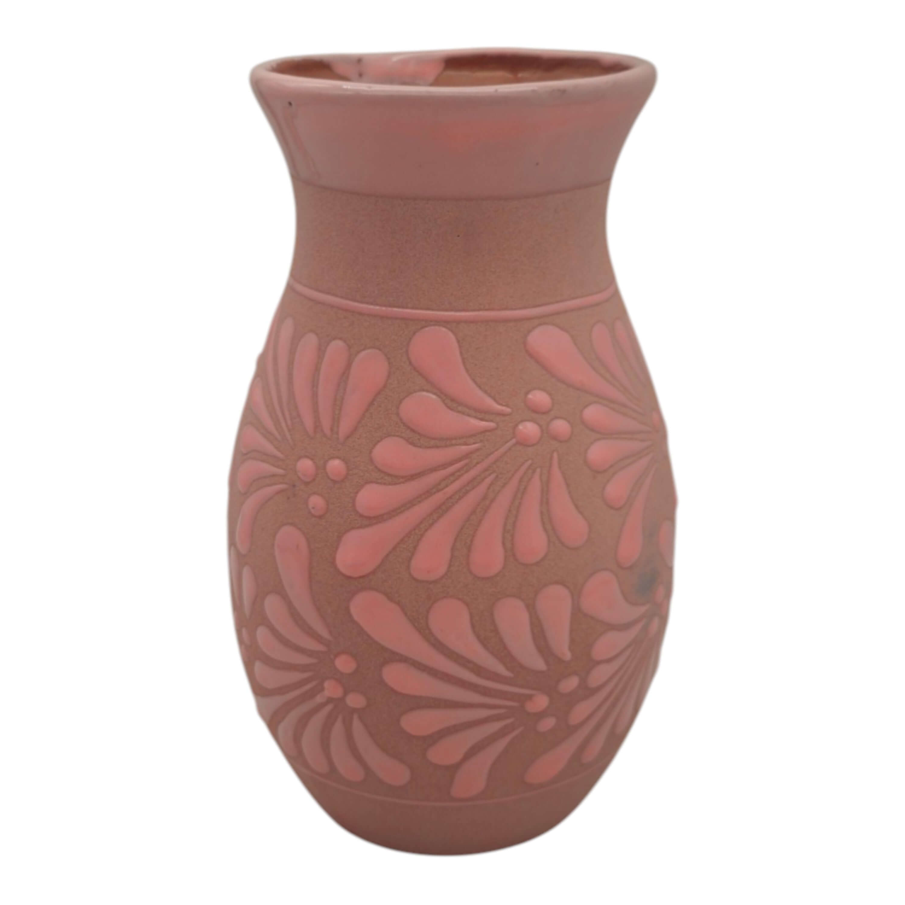 Pink Talavera Vase | Handmade Floral Pottery
