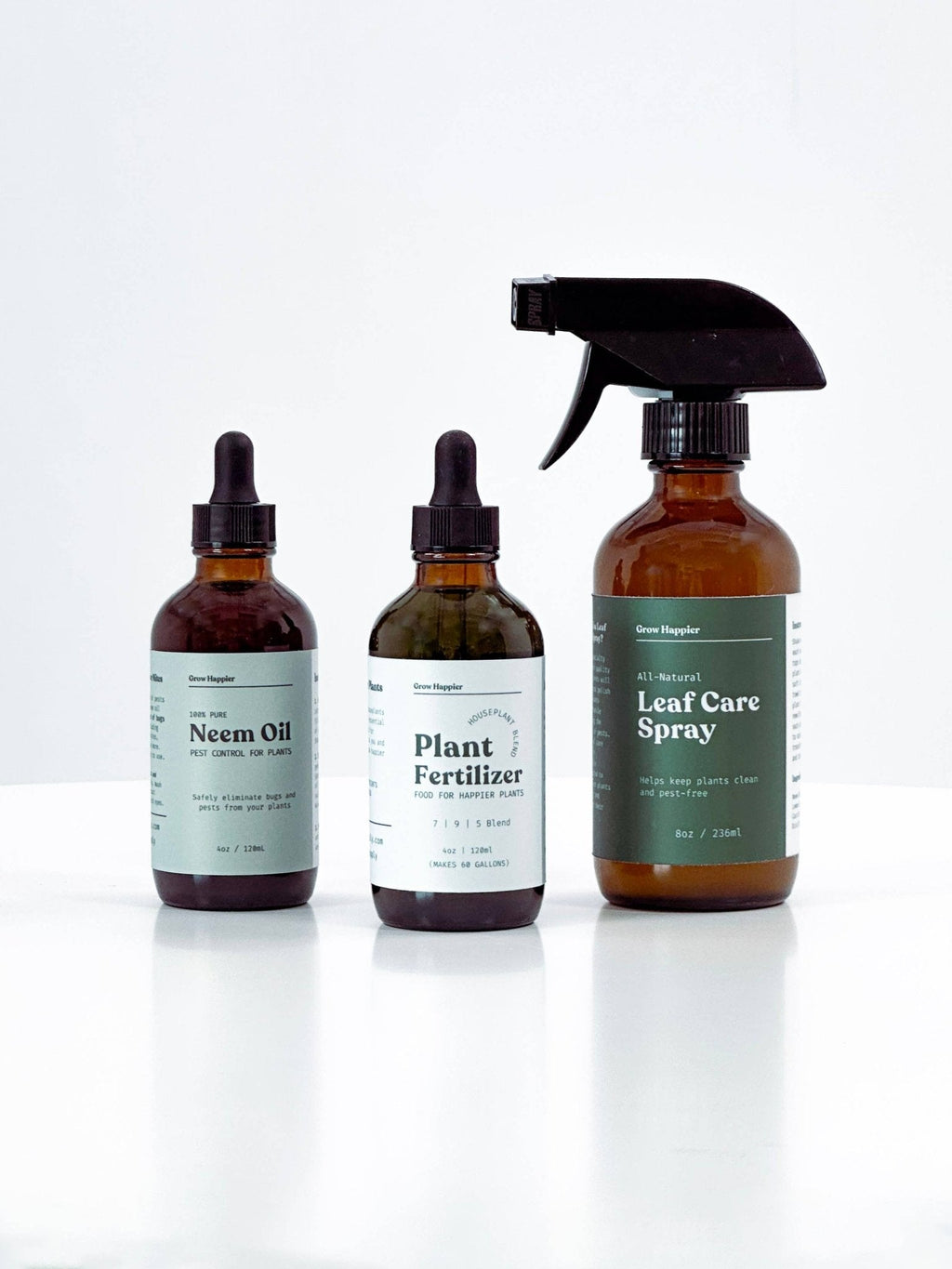 Plant Care Bundle - Neem Oil, Fertilizer, Leaf Spray