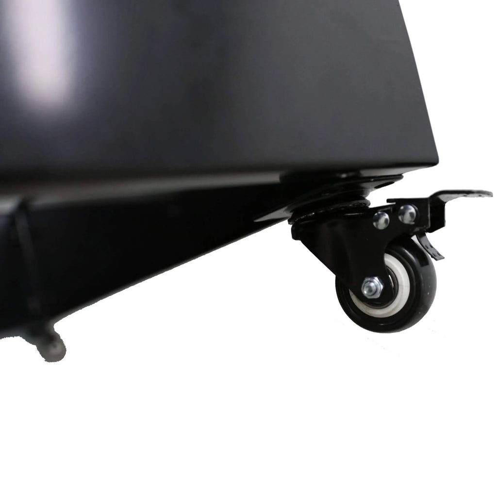 Black Metal Planter Medium with Wheels – For Artificial Boxwood Hedges