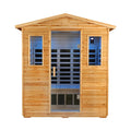 Thermora Deluxe 3-Person Outdoor Full Spectrum Low EMF Infrared Home Sauna With Bluetooth Speakers And LED Reading Light (SAK14098)