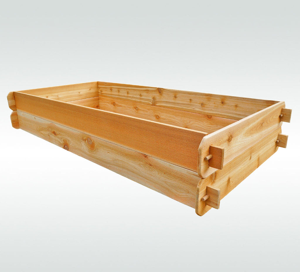 Set of 2 Double-Deep 3x6 Cedar Wood Raised Garden Beds - Timberlane Gardens