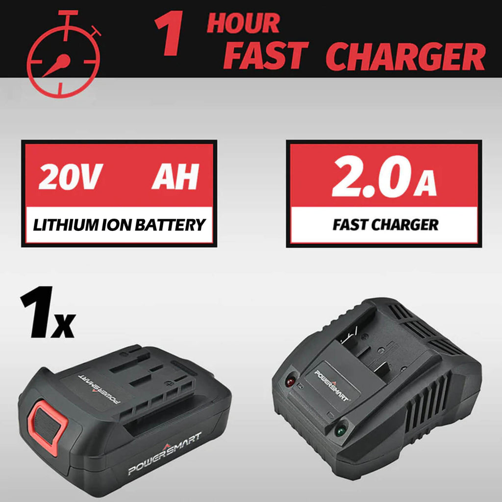 Cordless Reciprocating Saw with 20V 2.0Ah Battery and Charger for Wood, Metal PVC Cutting PS76415A