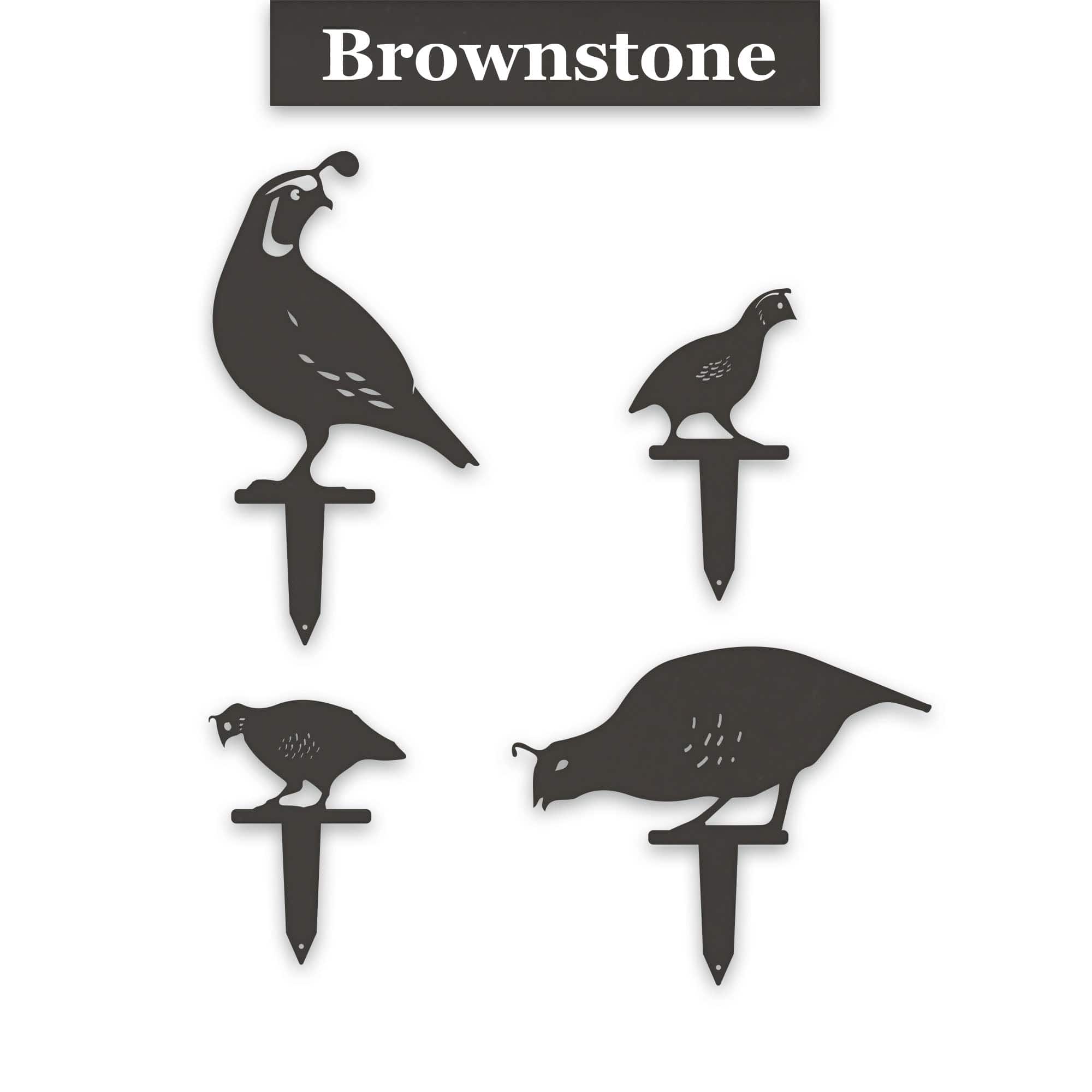 Quail Family Lawn and Garden Stakes