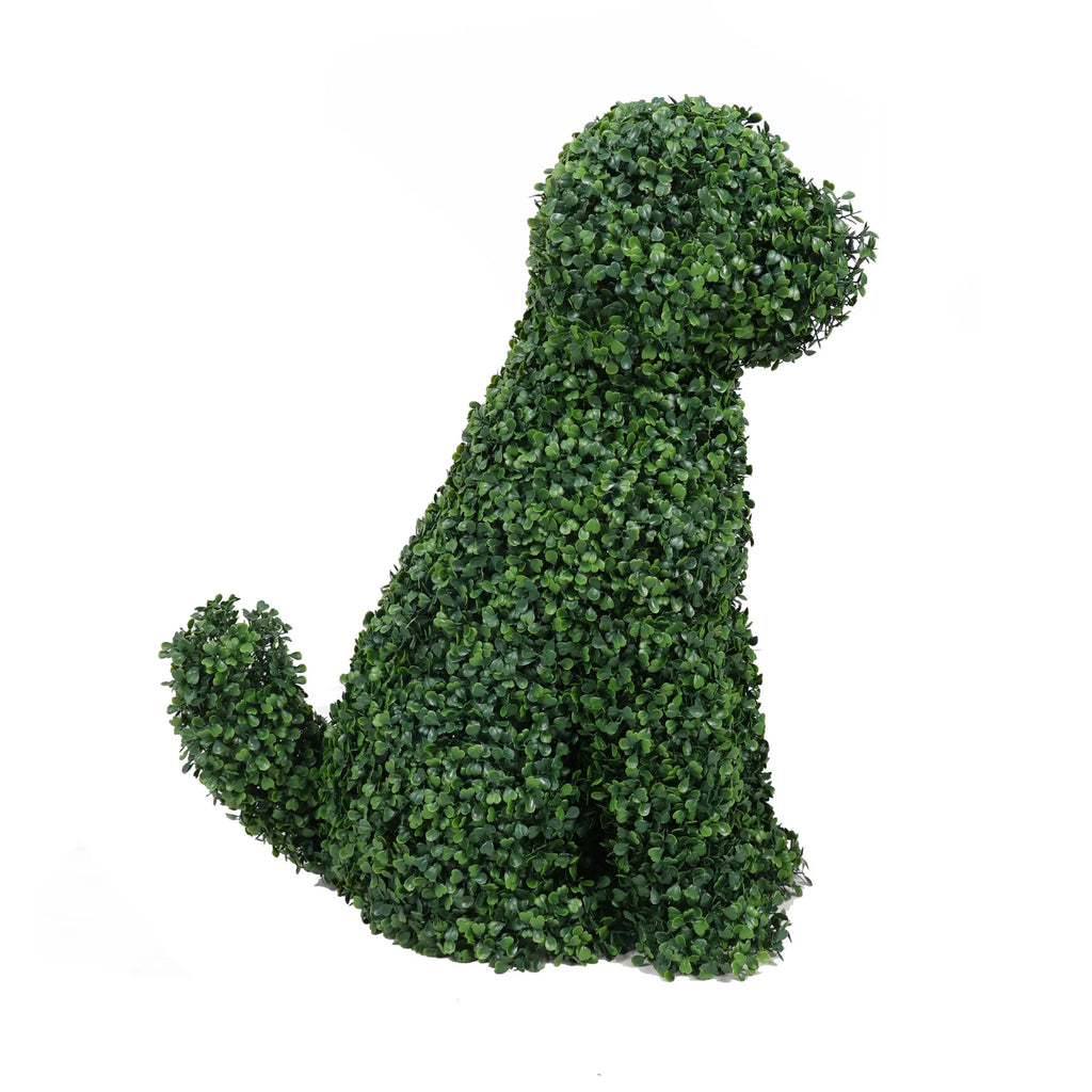 Boxwood Dog Artificial Topiary – Indoor and Outdoor