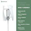 Vertical Wind Generator 500W 12V 24V pole Not Included