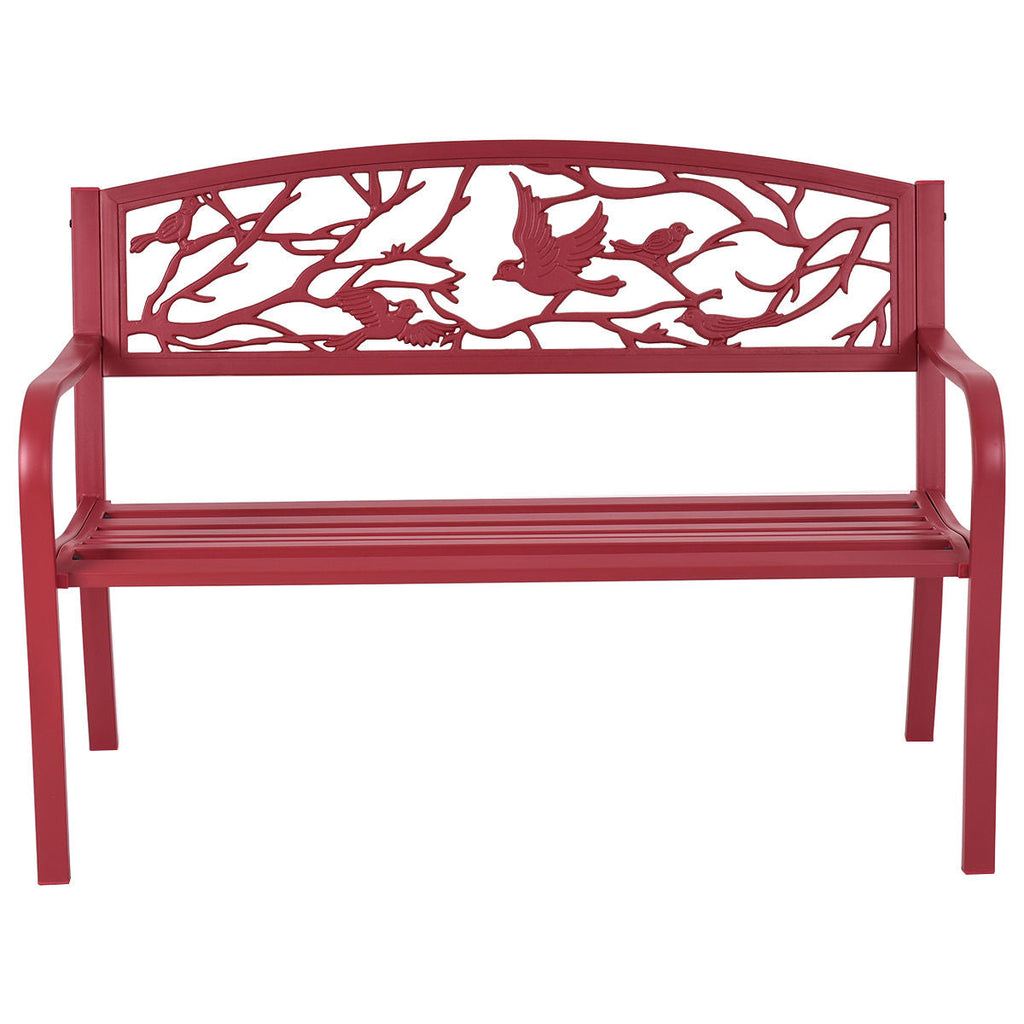 Red Garden Bench or for Patio - Outdoor Furniture