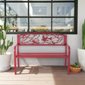 Red Garden Bench or for Patio - Outdoor Furniture