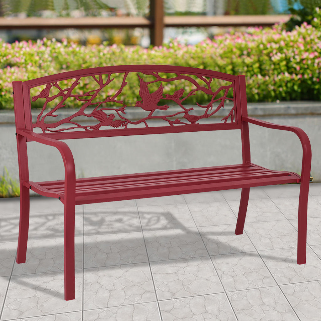 Red Garden Bench or for Patio - Outdoor Furniture