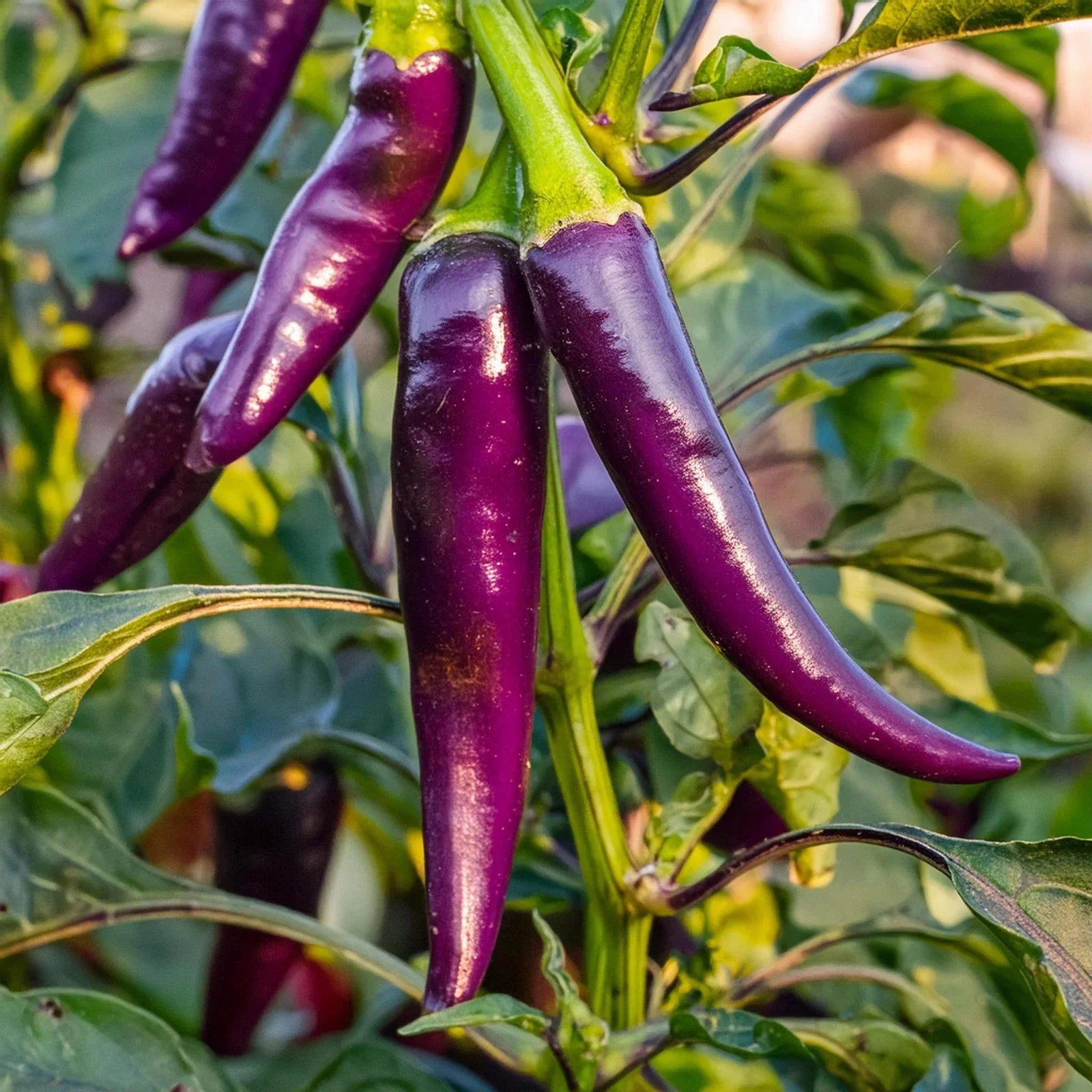 Purple Cayenne Pepper Seeds - 200+ Heirloom Organic Non-GMO Hot Seeds - Capsicum annuum