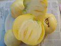 Great White Tomato Seeds - Organic Heirloom Beefsteak, White Tomato, Solanum lycopersicum, 120+ Seeds