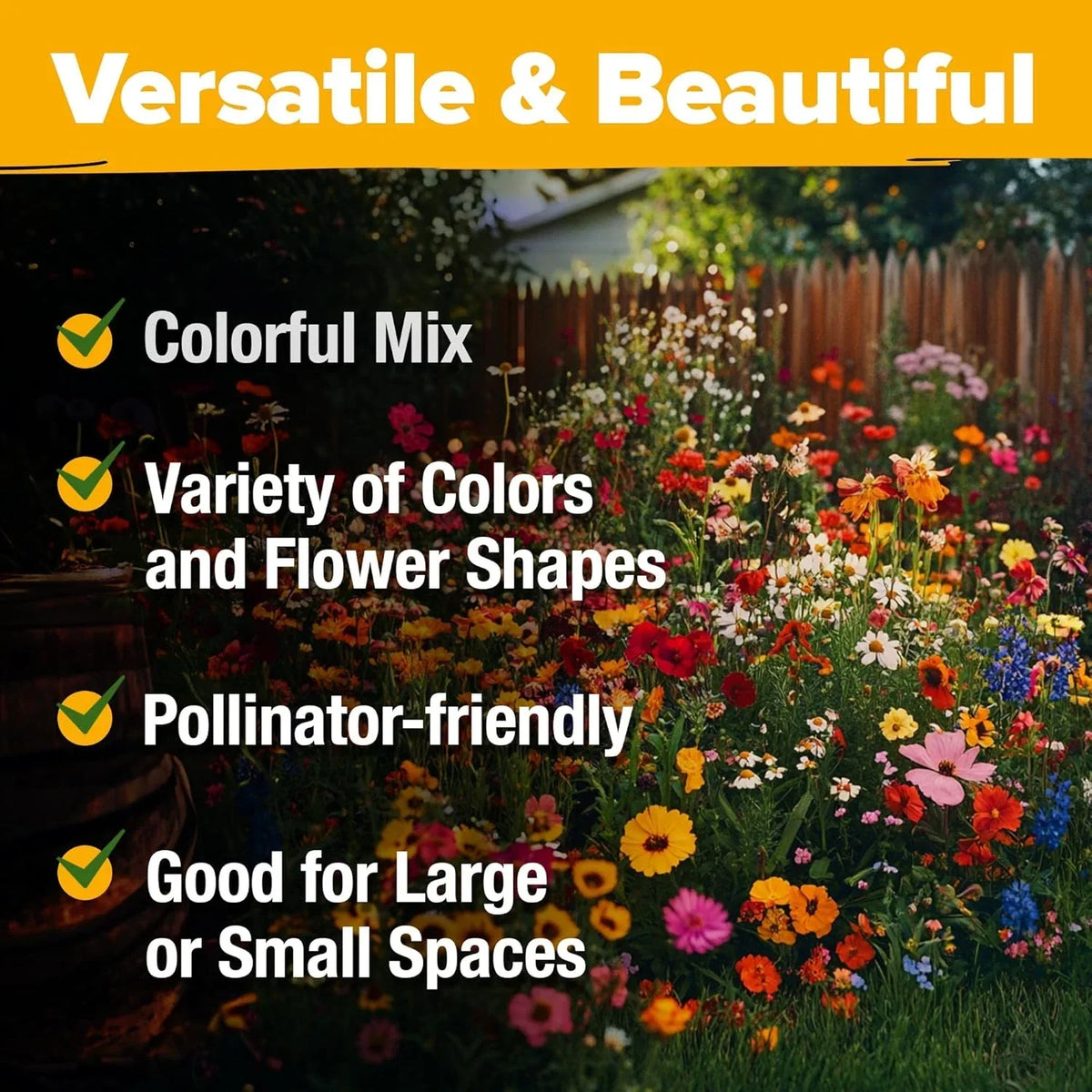 Wildflower Seeds Bulk Mix 2oz – 19 Varieties for Natural Gardens, Pollinator Attracting, Eco-Friendly Planting