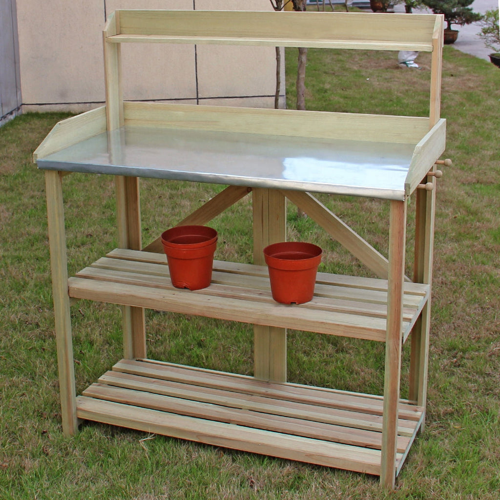 Wooden Potting Bench Work Station