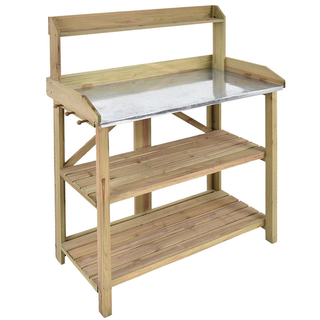 Wooden Potting Bench Work Station