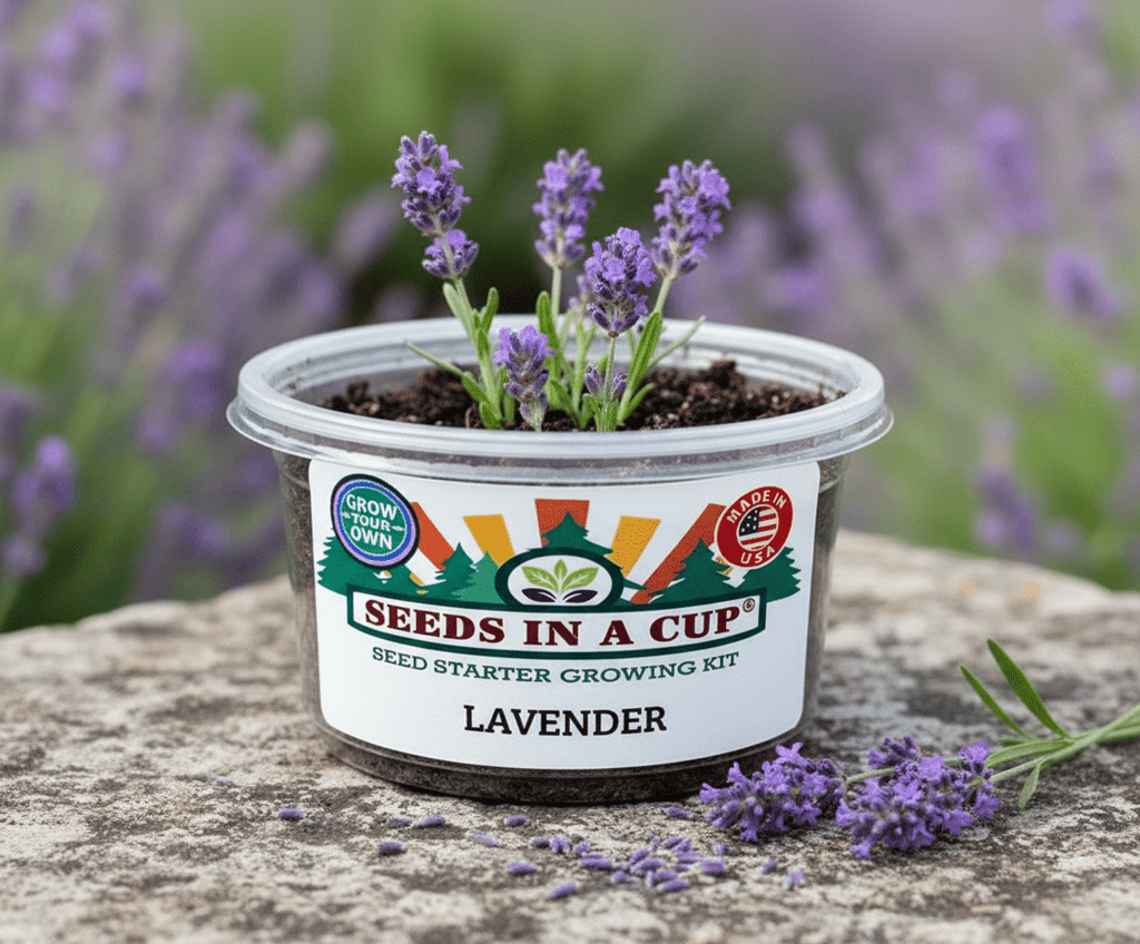 Lavender Grow Kit | Grow Fresh Lavender from Seed | Seeds In A Cup®