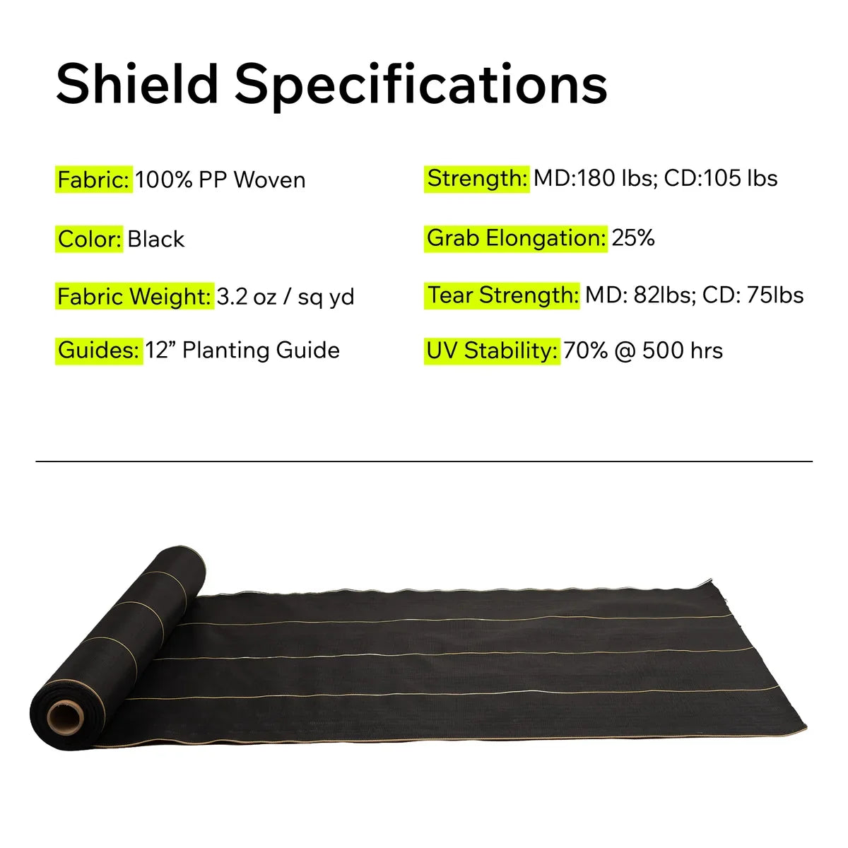 SHIELD Weed Barrier Fabric (3.2 oz Woven)