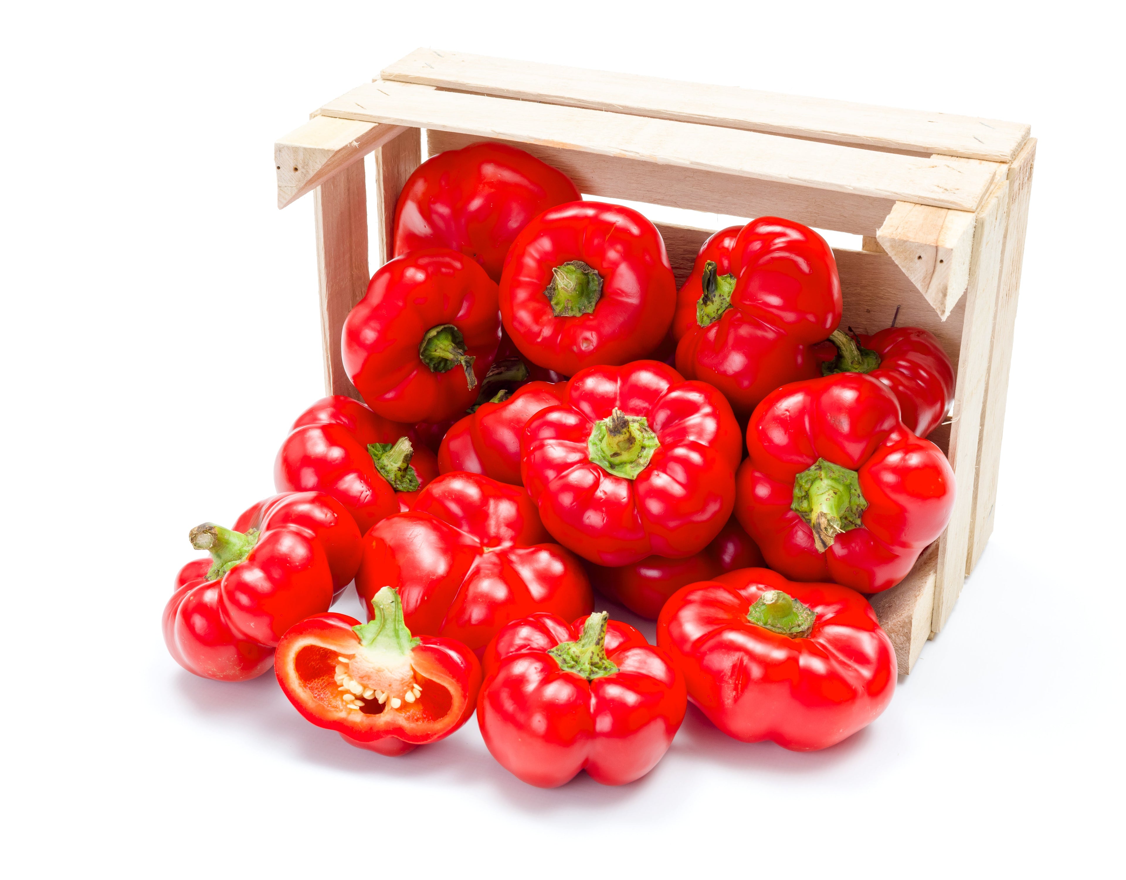 25 ALMA PAPRIKA PEPPER White Orange Red Hungarian Cherry Capsicum Annuum Seeds