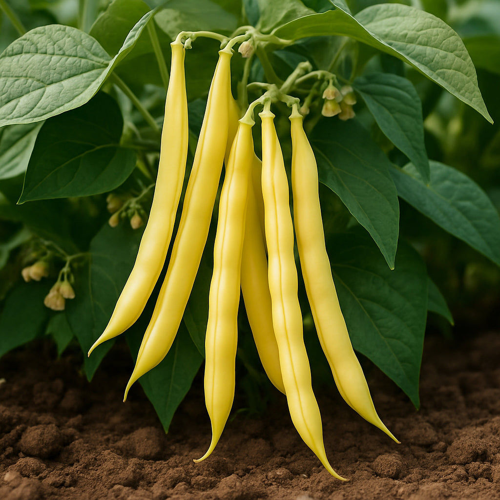 Netre Bhena 25 GOLDRUSH GREEN BEAN Bright Yellow Wax Bean Phaseolus Vulgaris Veget ...