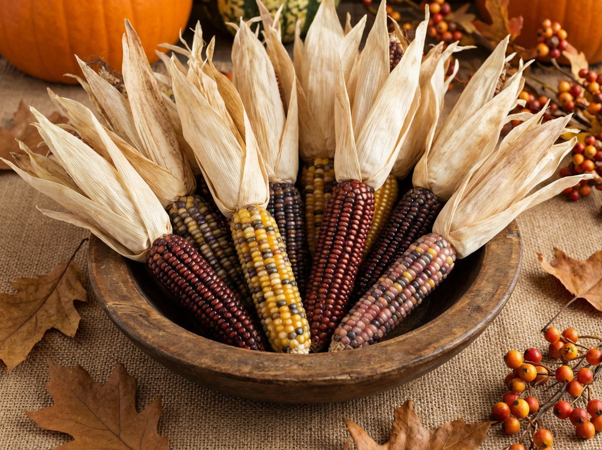 50 Indian MINI MIX CORN Miniature 4" Ears Ornamental Zea Mays Vegetable Seeds