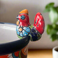 Small Talavera Chicken Pot Hanger | Handmade Mexican Garden Decor
