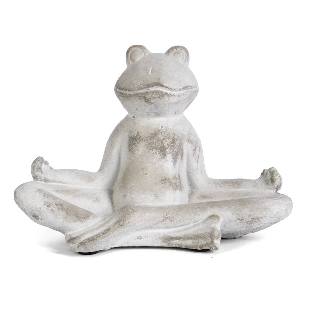 Meditating Garden Cement Frog