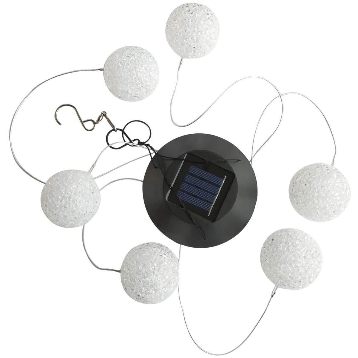 Solar LED Color Changing Wind Chime Light Spinner Hanging Spiral String Light