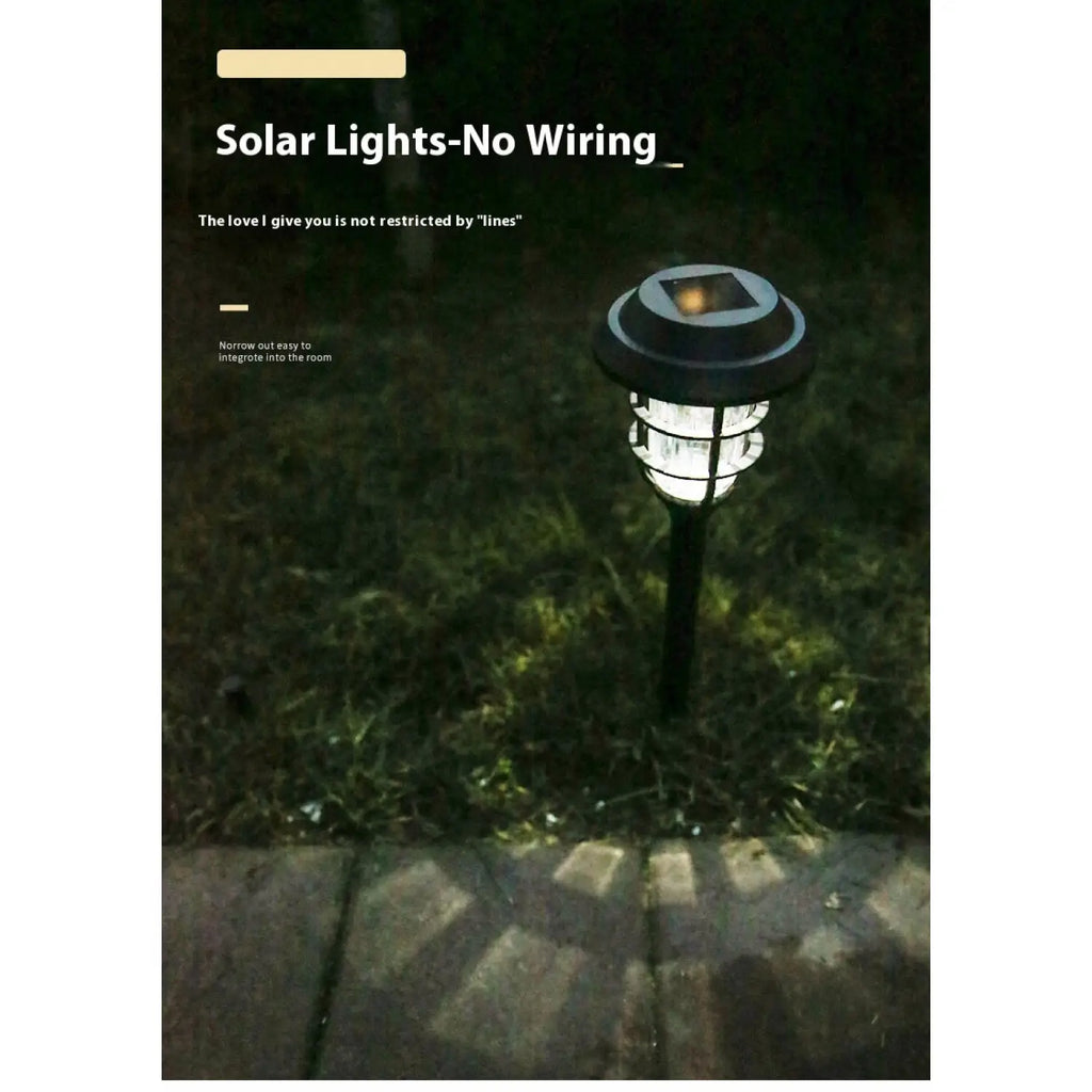 Solar LED Light for Garden with Modern Stripe Design for Outdoors