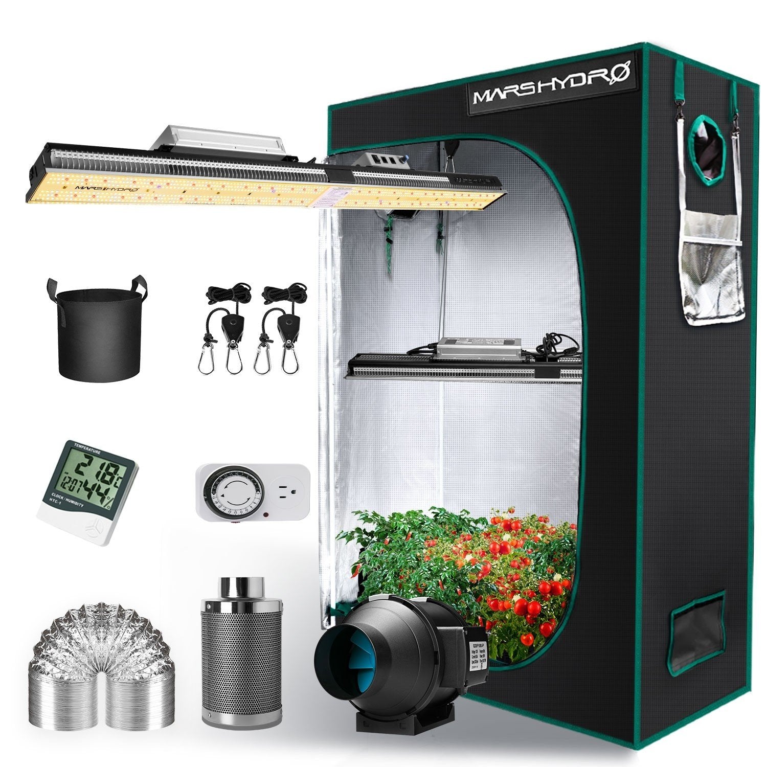 Mars Hydro Sp 3000 Led Grow Light + 2'x4' Indoor Complete Grow Tent Kits