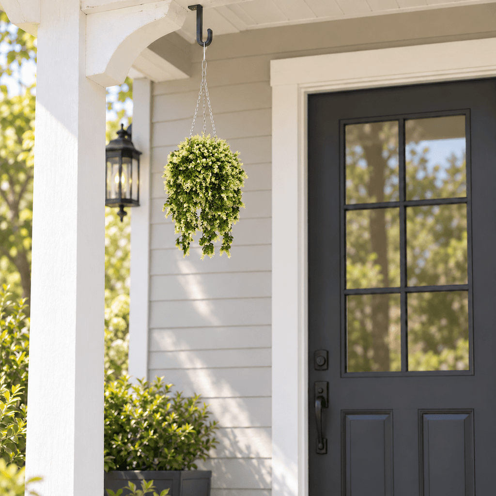 Artificial Hanging Basket – Spring Evergreen – UV Resistant