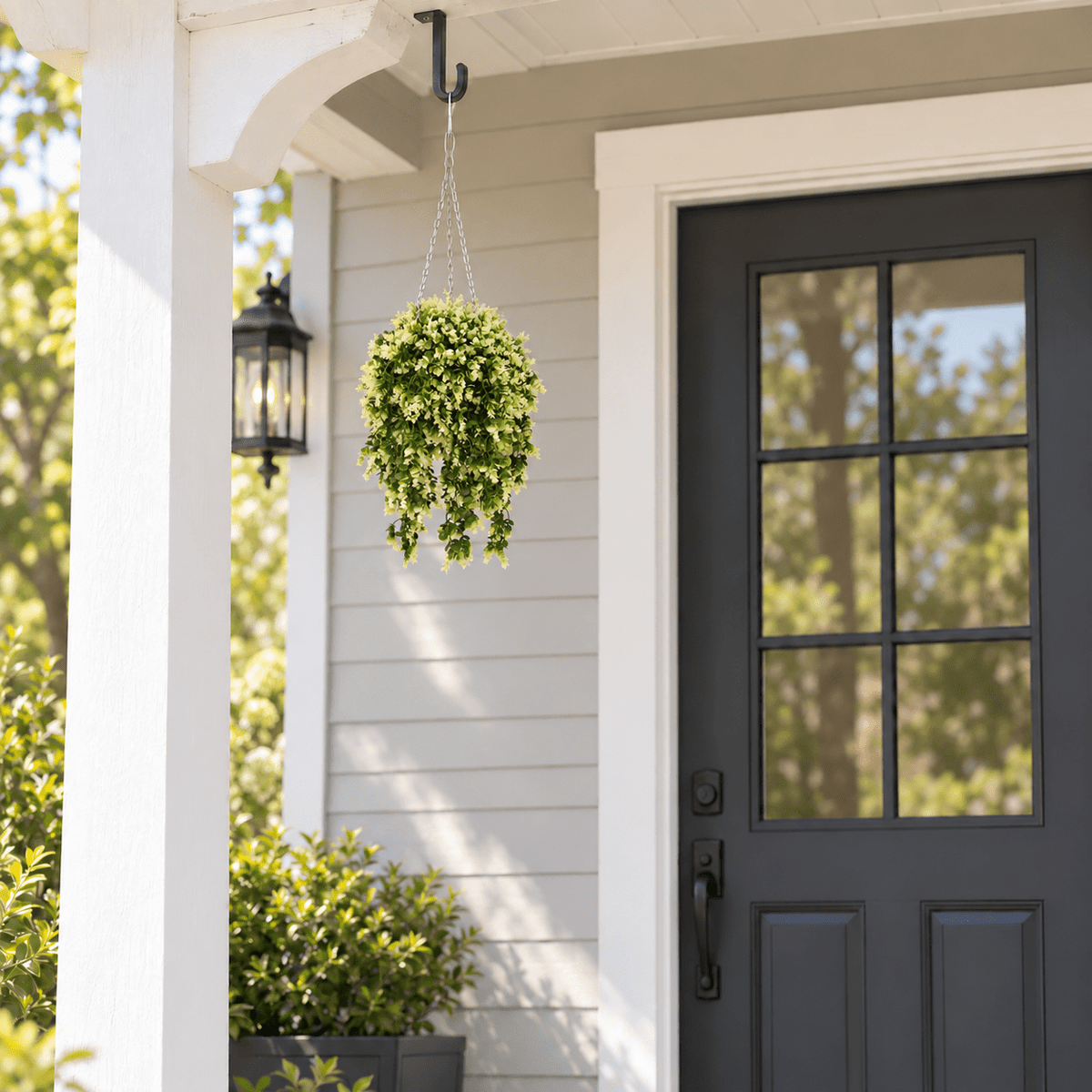 Artificial Hanging Basket – Spring Evergreen – UV Resistant