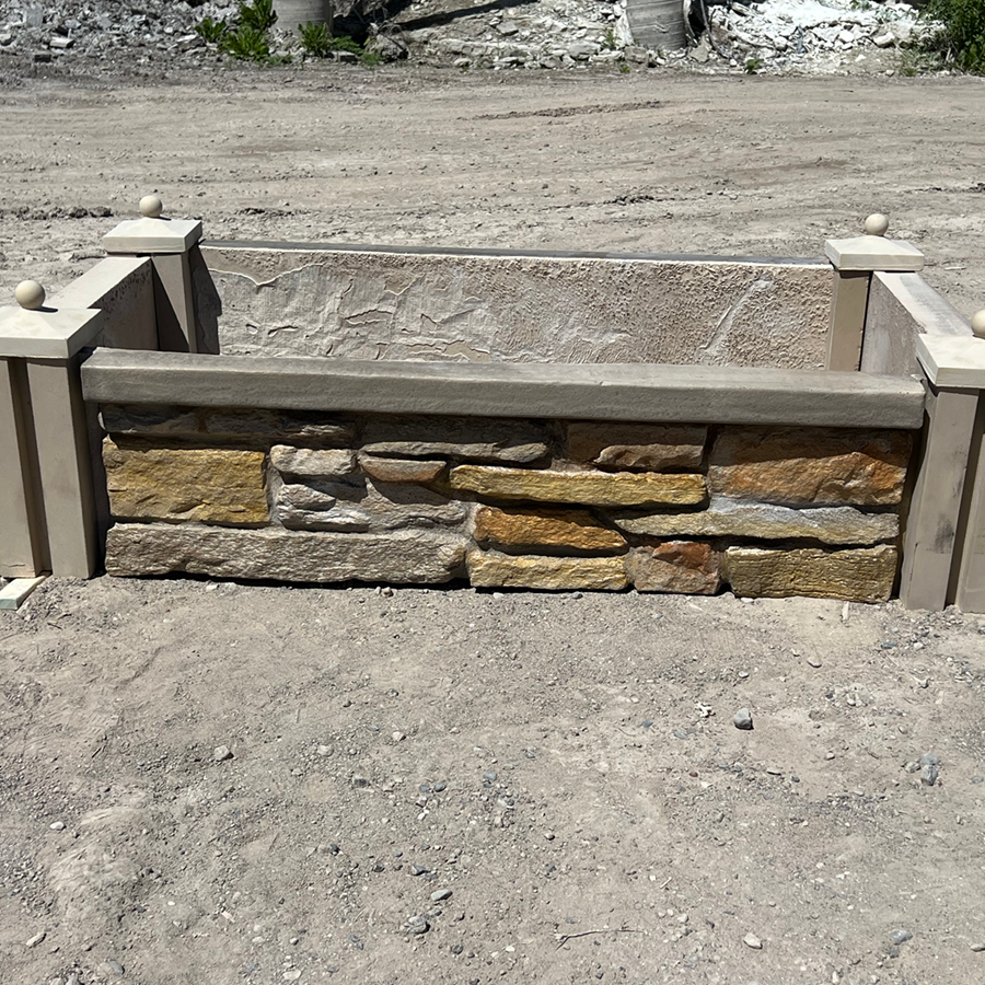 Prefabricated Concrete (GFRC) Garden Bed - Stackstone