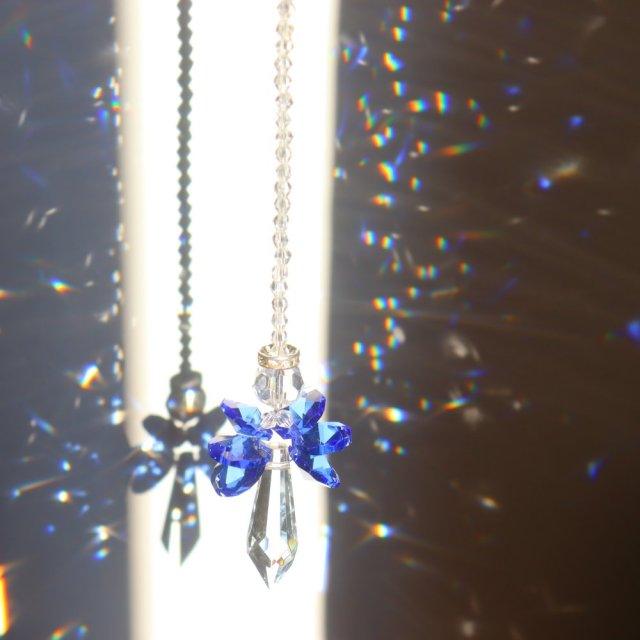 Sun-catchers Beads Colorful Rainbow Crystal Hanging Crystal Wind Chimes Butterfly Bird Prisms Crystal Pendant For Garden Window Car Wedding Plants Home Decoration