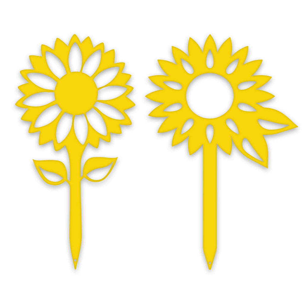 Sunflower Yard & Garden Stake Set - 2 Metal Yard Signs