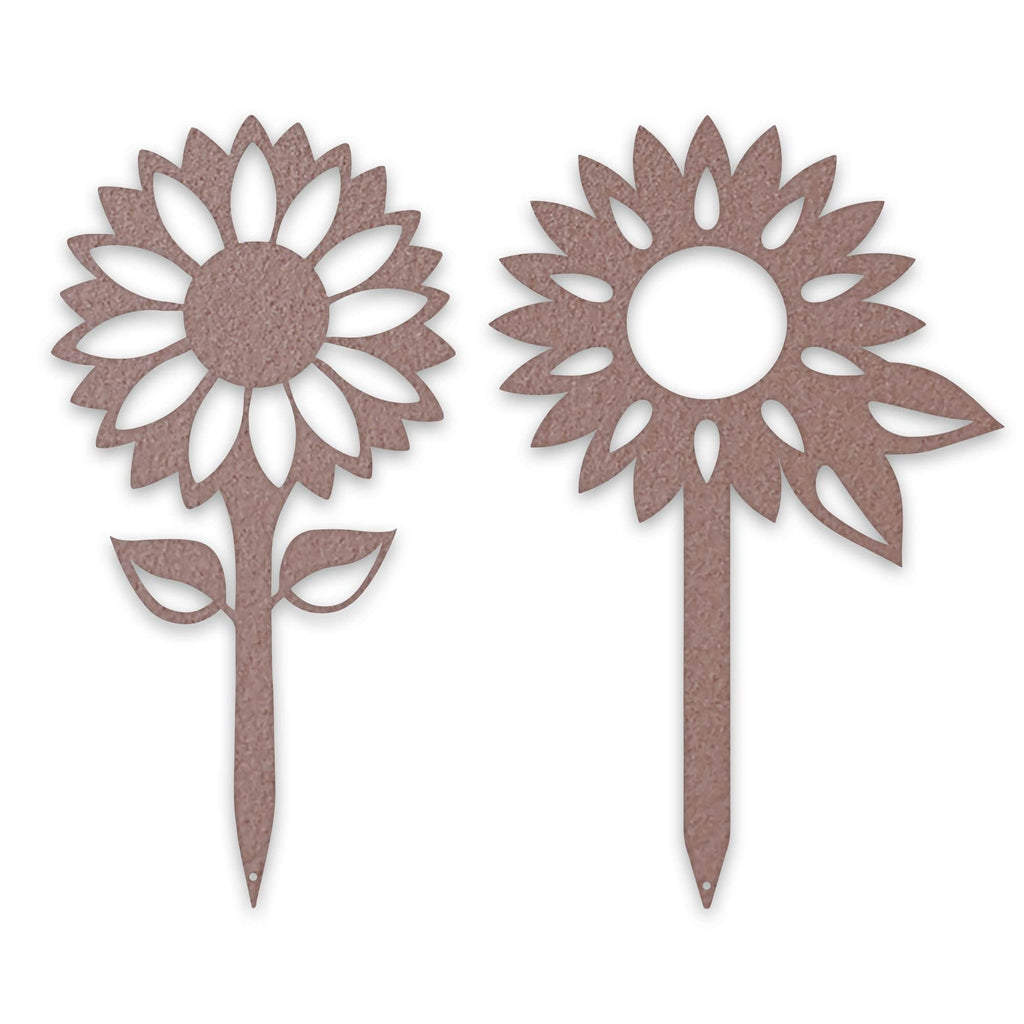 Sunflower Yard & Garden Stake Set - 2 Metal Yard Signs