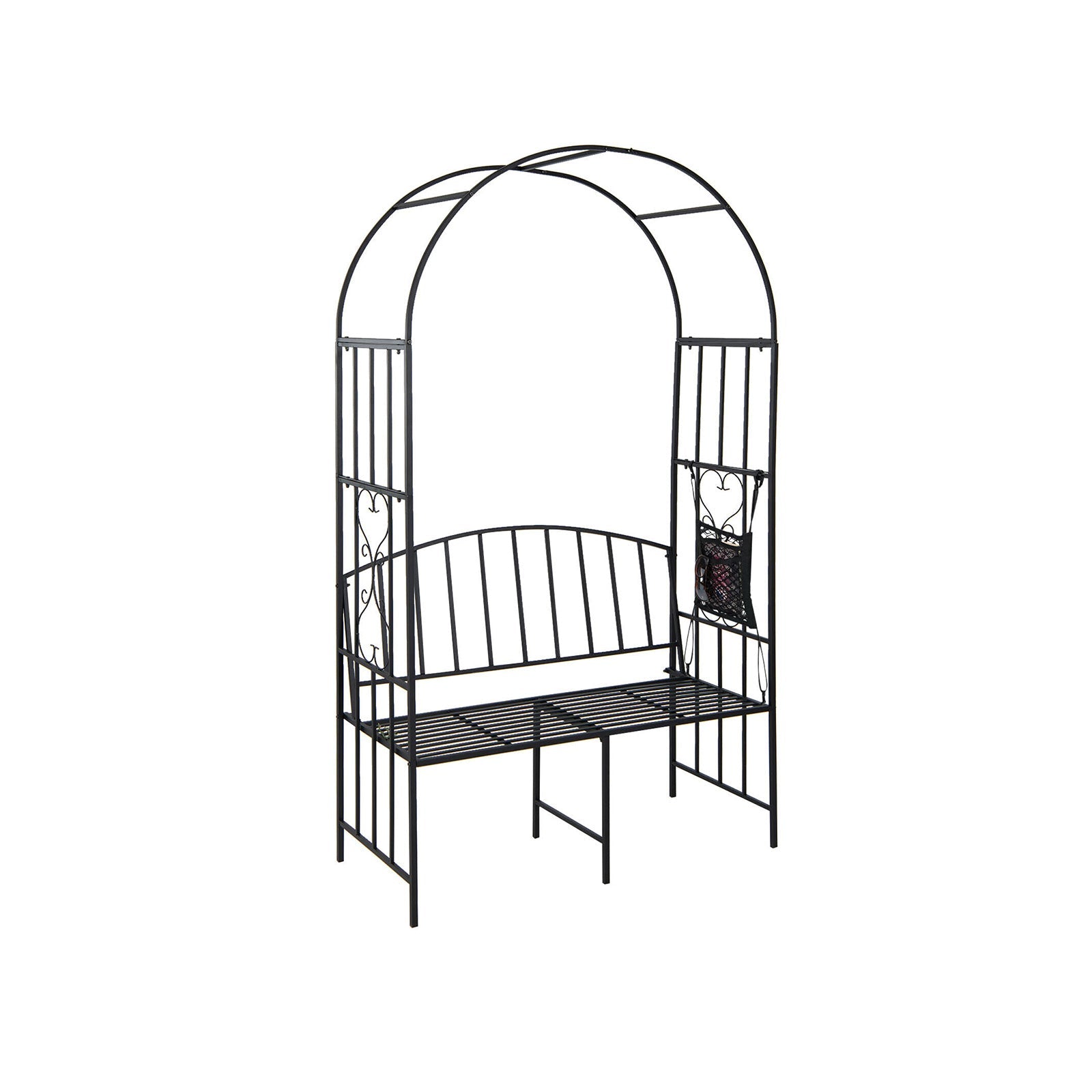 Steel Garden Arch with 2-Seat Bench