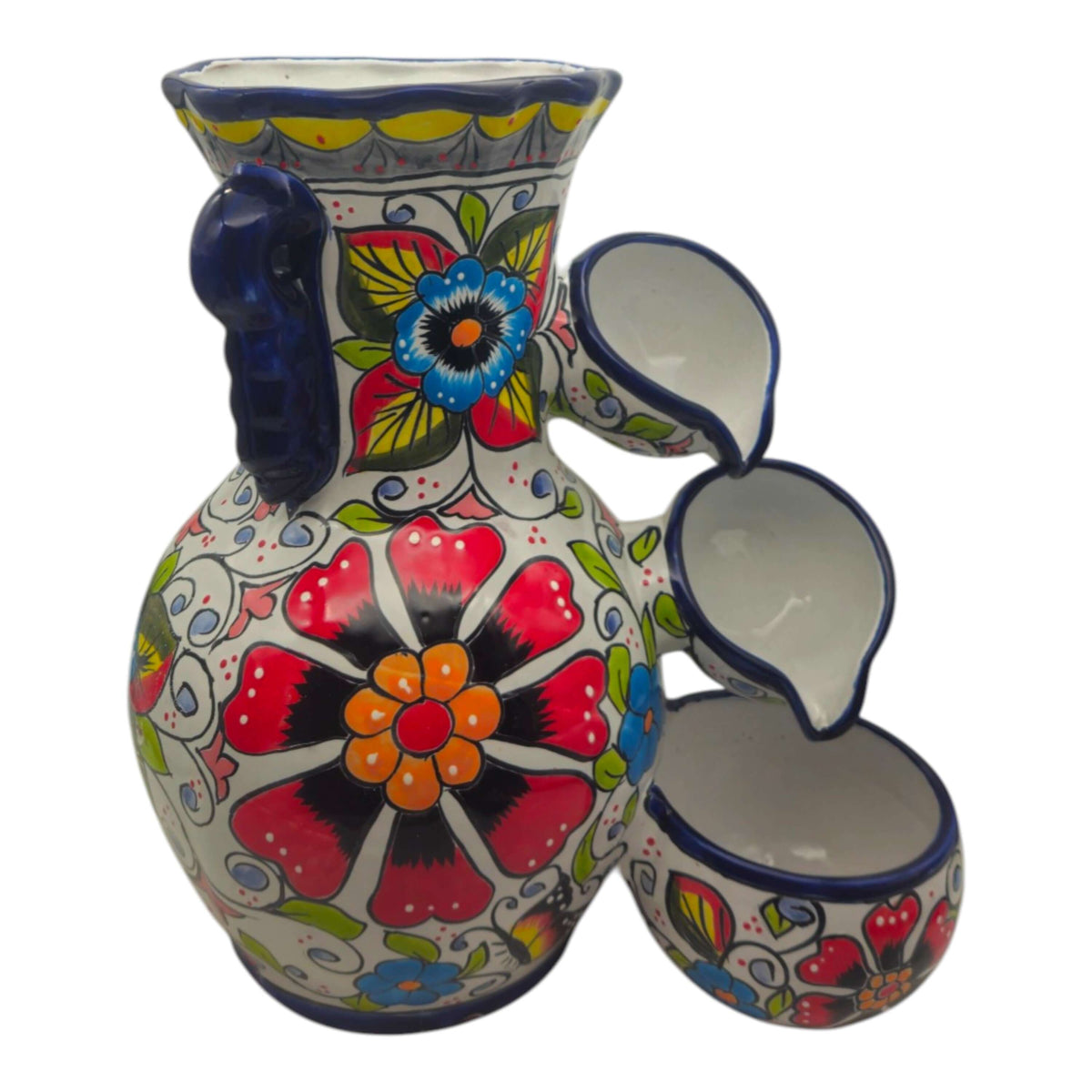 Talavera Floral Water Fountain | Handmade Mexican Art