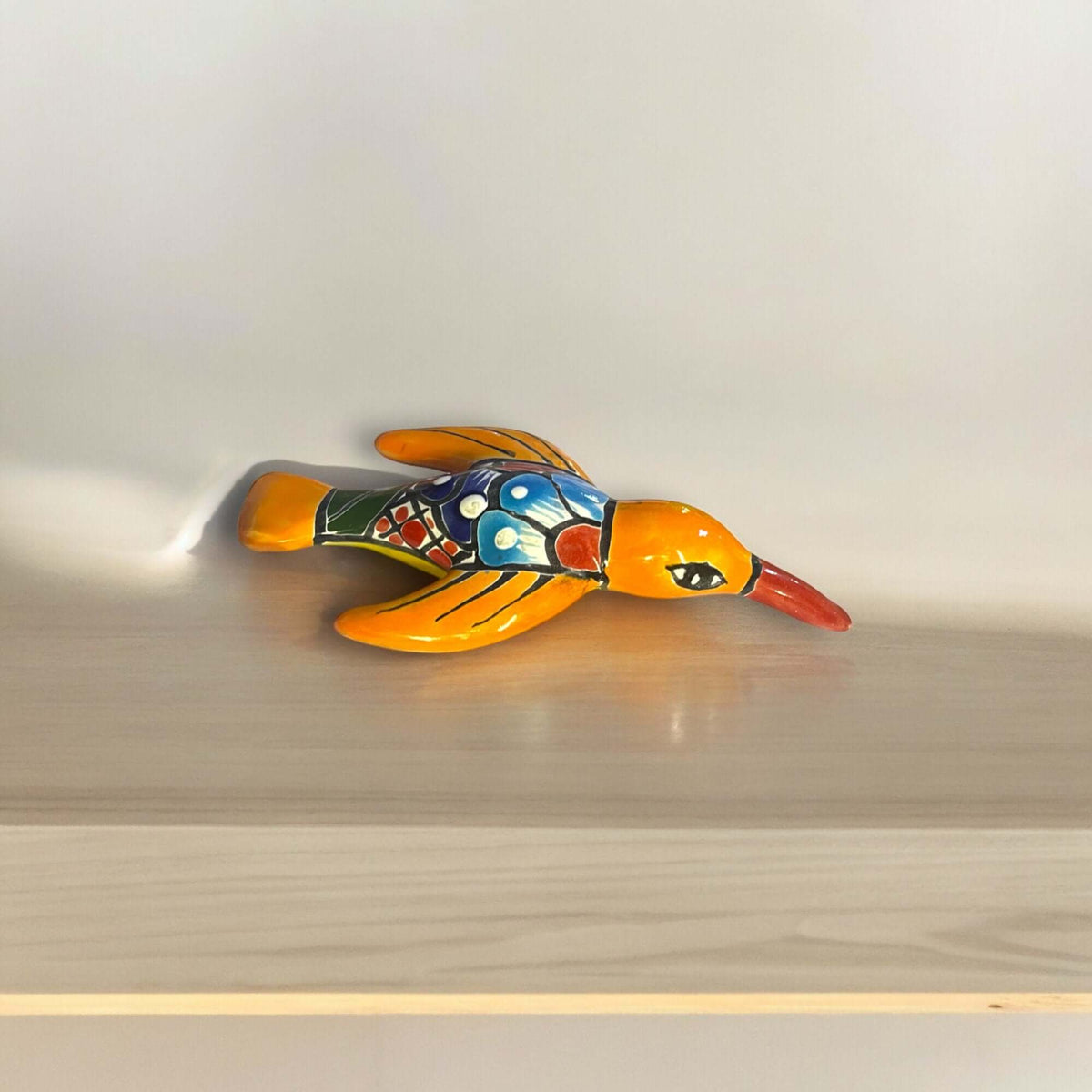 Talavera Hummingbird Wall Art | Mexican Hand-Painted Bird Decor