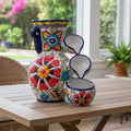 Talavera Floral Water Fountain | Handmade Mexican Art