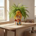 Talavera Lady Head Planter | Colorful Hand-Painted Decor