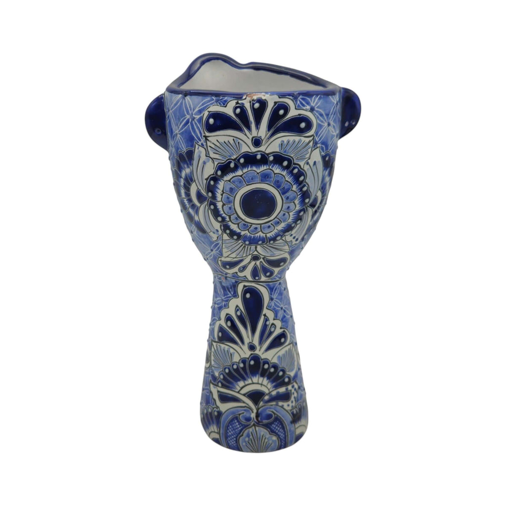 Talavera Lady Planter | Day of the Dead Face Design