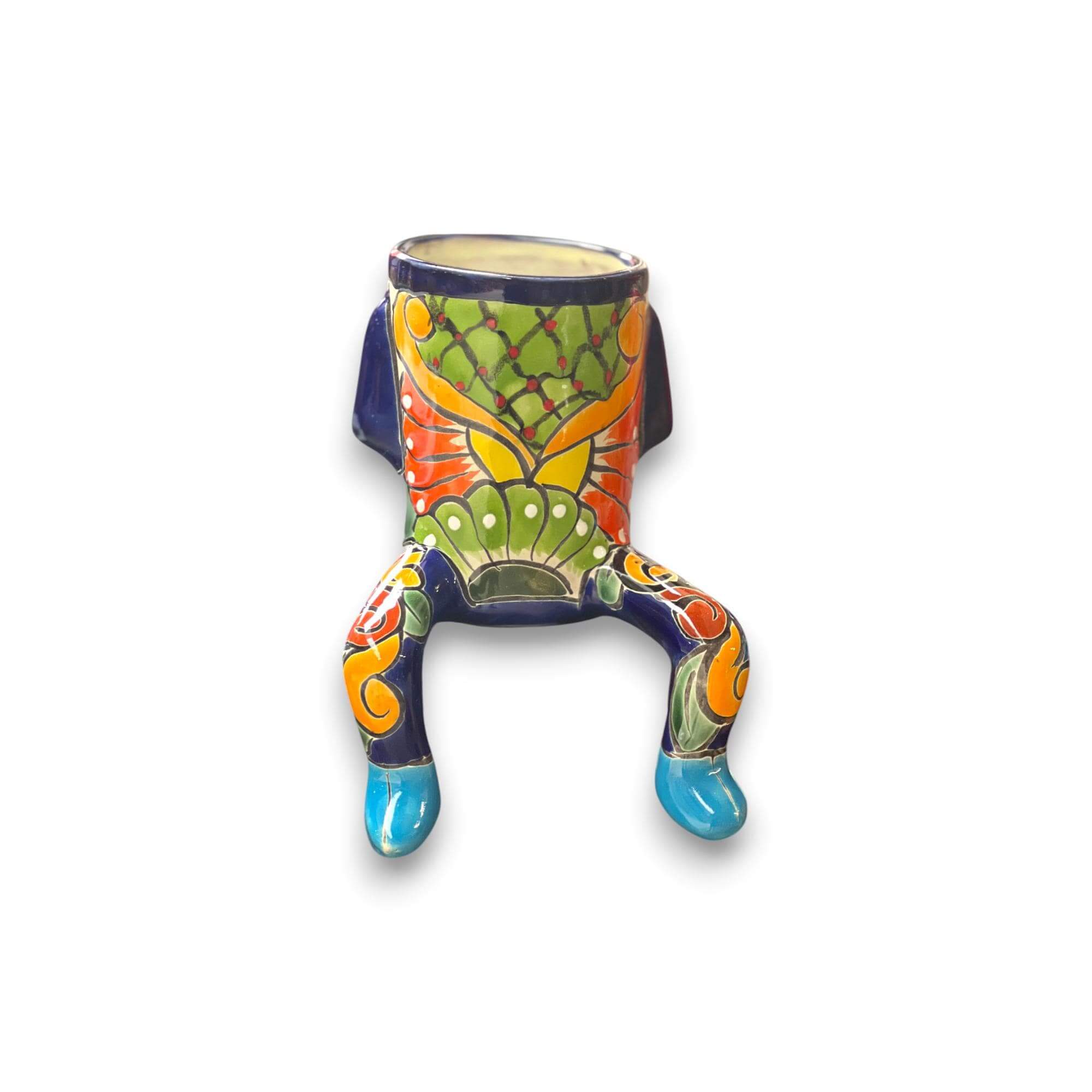 Talavera Person Planter | Table Edge Pot with Arms and Legs